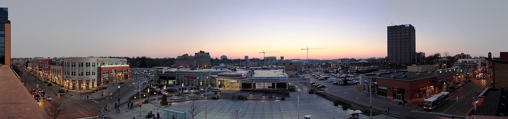 Waterloo skyline at dusk