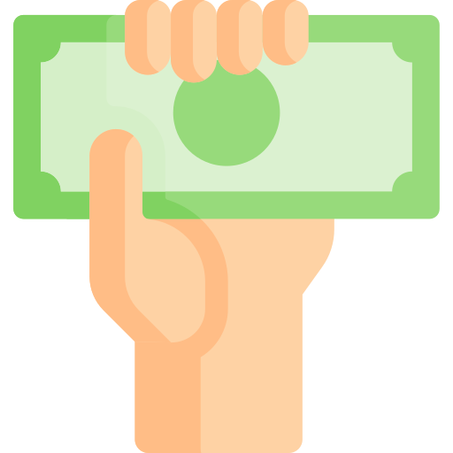 A hand holding a dollar bill